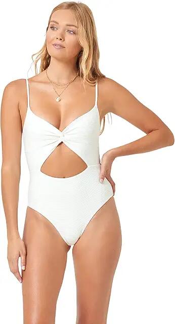 L*Space Eco Chic Off The Grid Kyslee One-Piece Classic (Cream) Women's Swimsuits One Piece Cover