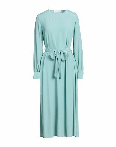 Katia Giannini Woman Midi dress Turquoise Acetate, Silk Cover