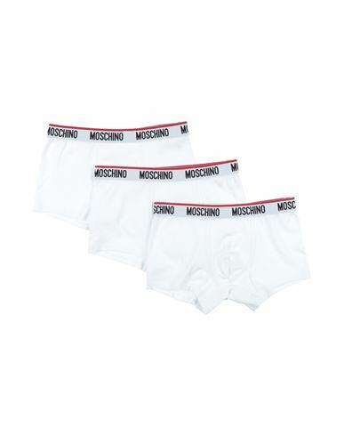 Moschino Man Boxer White Cotton, Elastane Cover