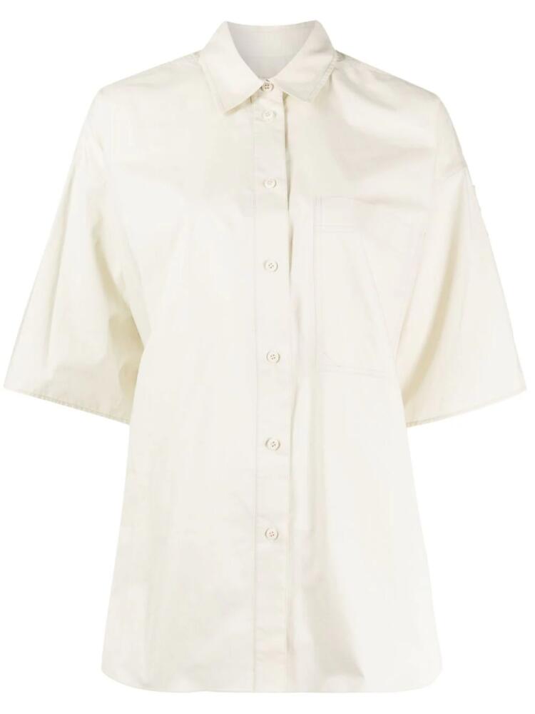 Lee Mathews high-low hem cotton shirt - Neutrals Cover