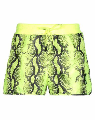 Off-white Woman Shorts & Bermuda Shorts Acid green Polyester Cover