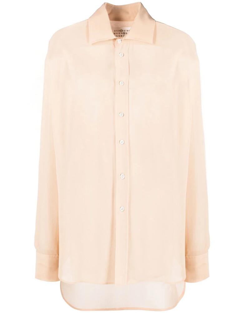 Maison Margiela four-stitch silk shirt - Neutrals Cover