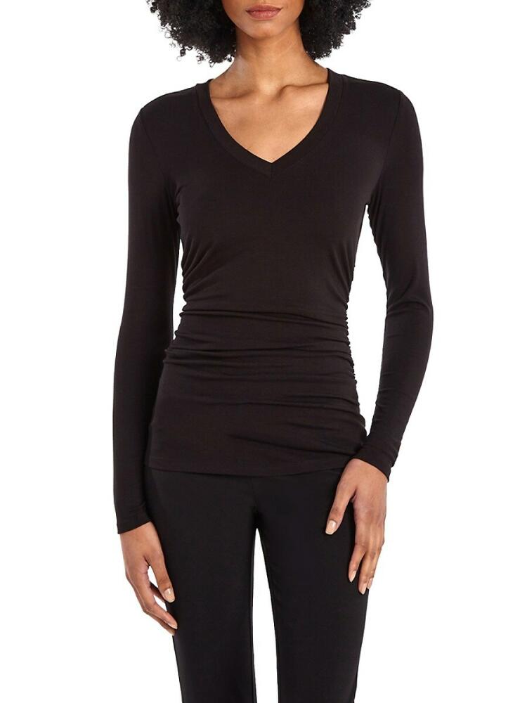 Capsule 121 Women's The Helios Long Sleeve V-Neck T-Shirt - Black Cover