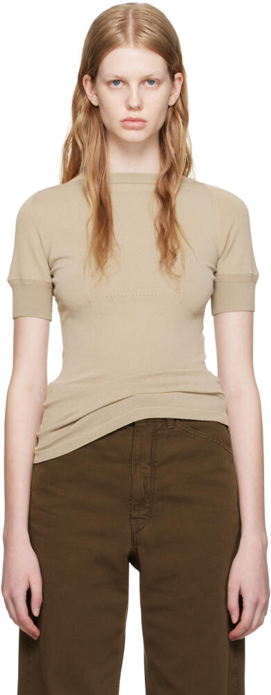 LEMAIRE Taupe Darted Fitted T-Shirt Cover