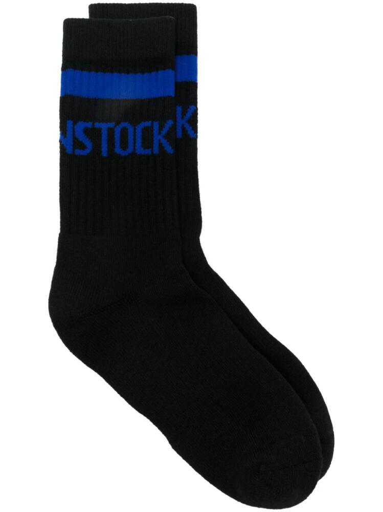 Birkenstock logo-jacquard socks - Black Cover