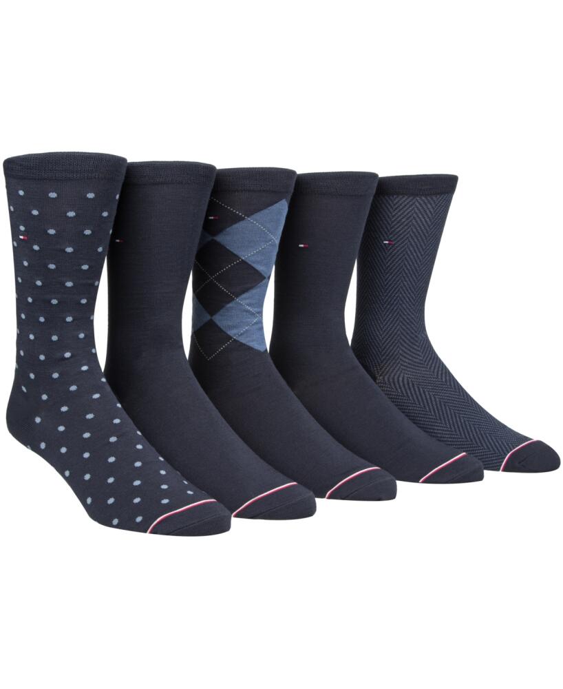 Tommy Hilfiger Men's 5-Pk. Assorted Printed Crew Socks - Classic Navy Cover