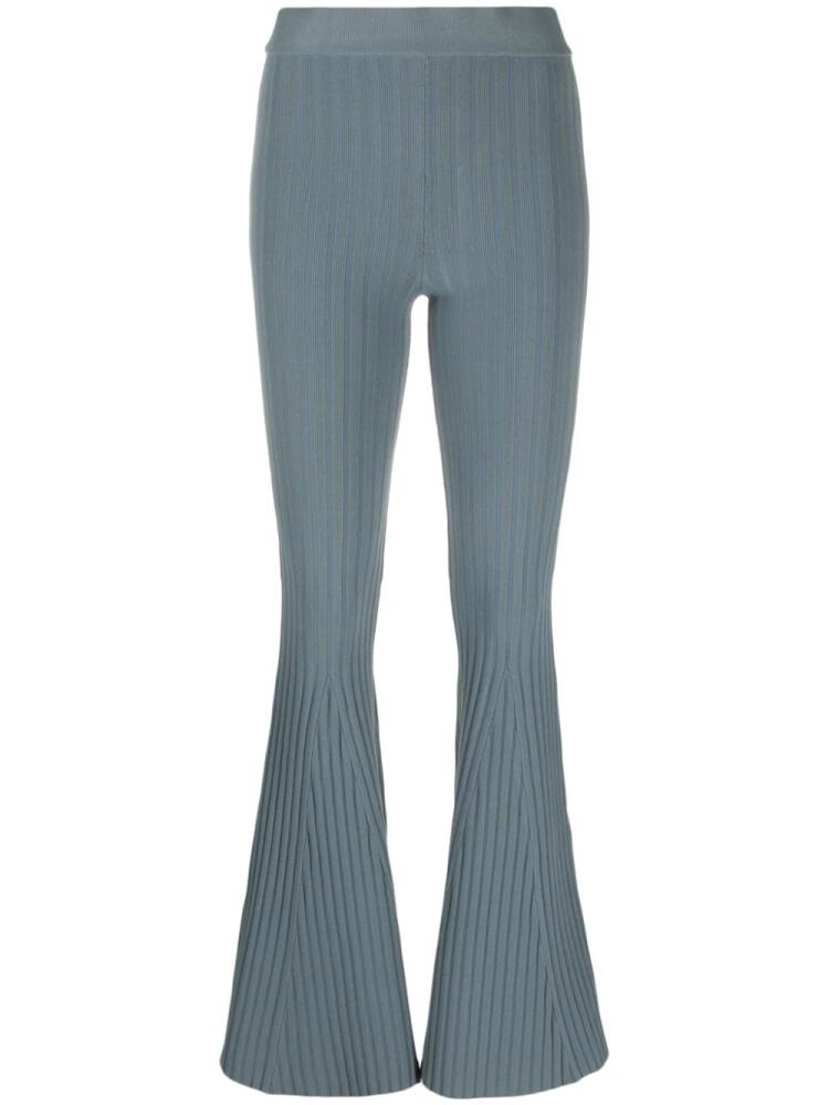 Live The Process Jaya ribbed flared trousers - Blue Cover