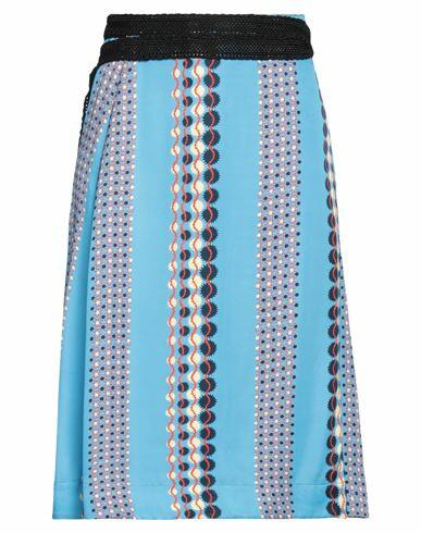 Wales Bonner Woman Midi skirt Azure Viscose Cover