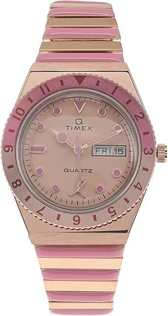 Timex 36 mm Timex X BCRF Q 3-Hand Expansion Fit Bracelet Watch (Rose Gold) Watches Cover