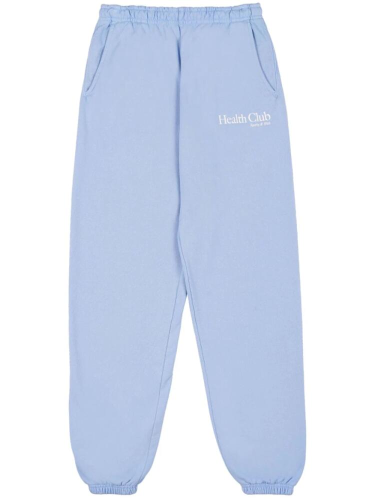 Sporty & Rich Health Club cotton track pants - Blue Cover