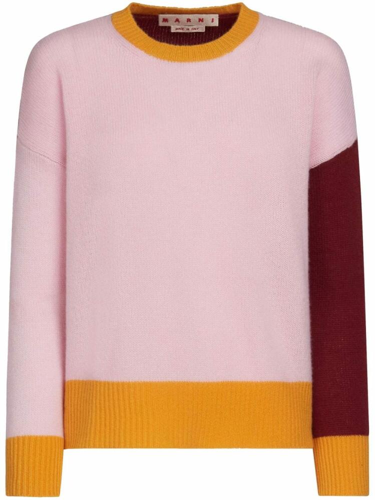 Marni colour-block cashmere jumper - Pink Cover