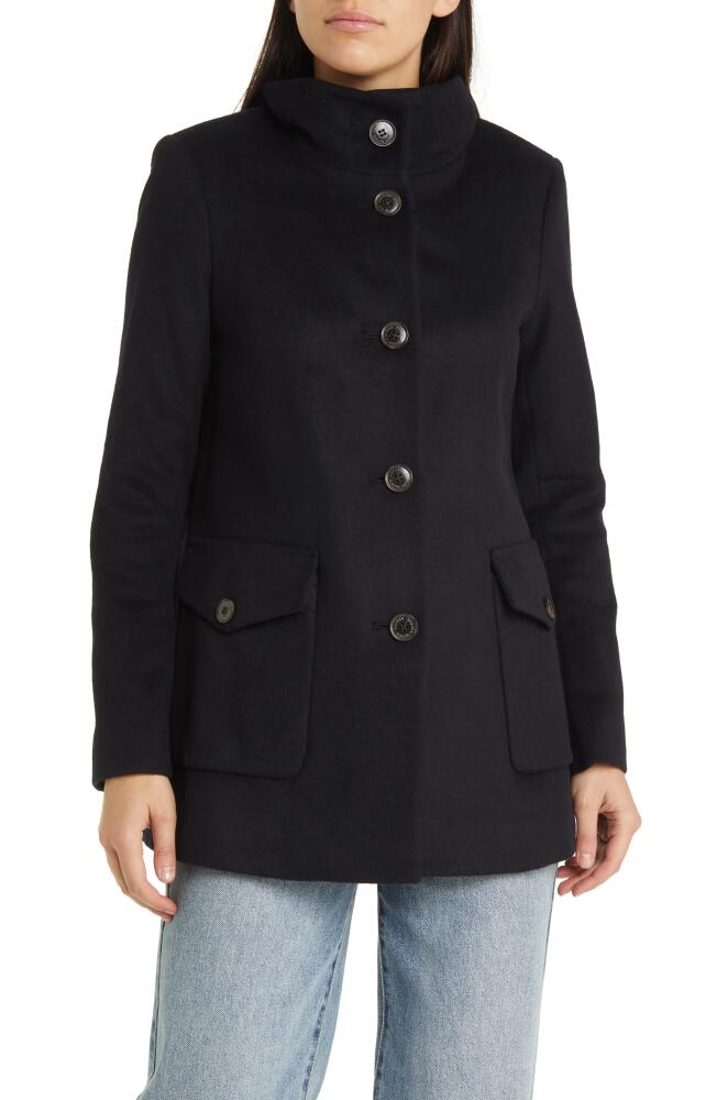 Lauren Ralph Lauren Wool Blend Patch Pocket Coat in Regal Navy Cover