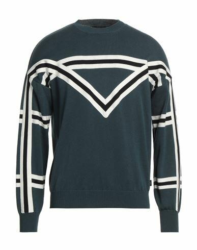 Emporio Armani Man Sweater Deep jade Cotton Cover