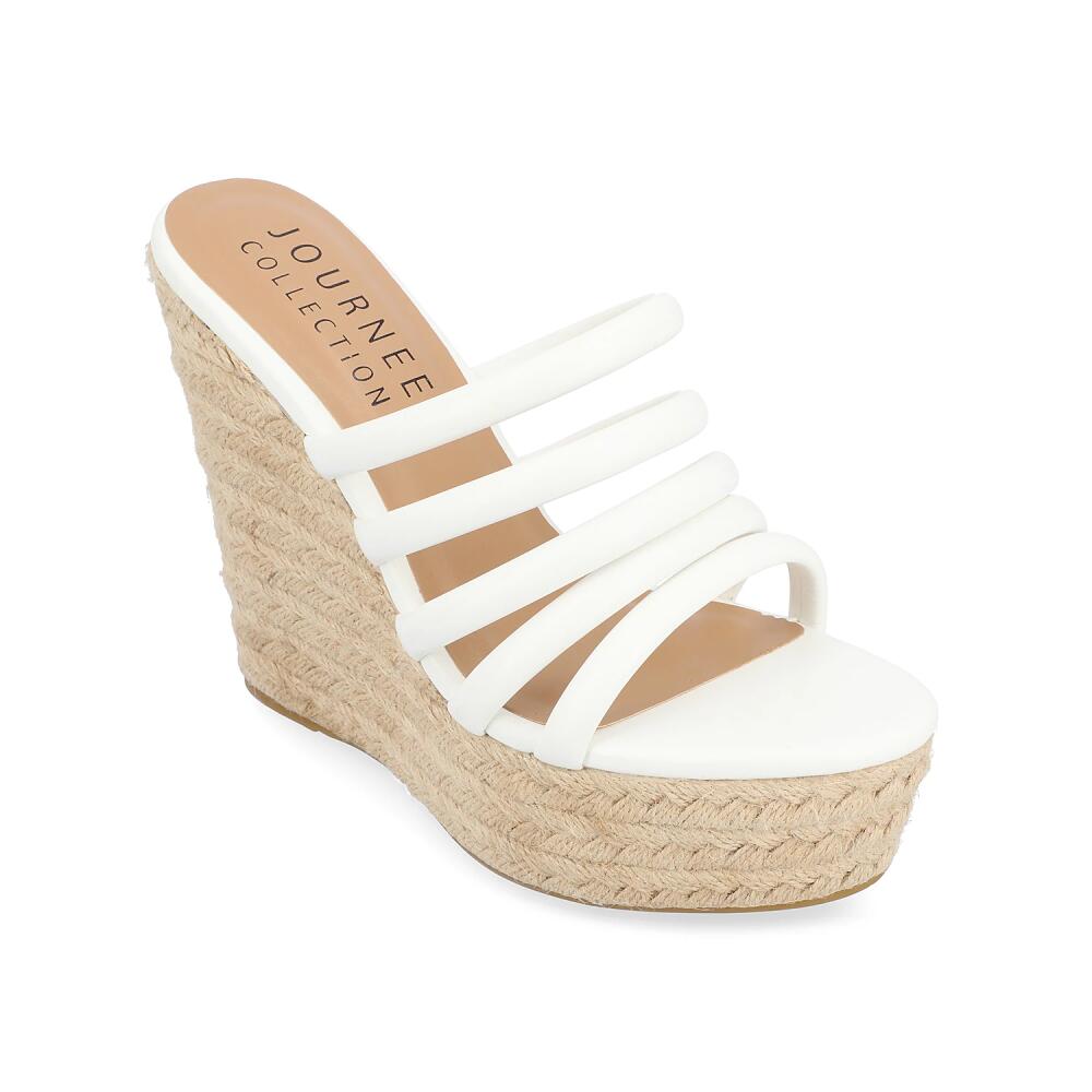 Journee Collection Cynthie Espadrille Wedge Sandal | Women's | White Cover