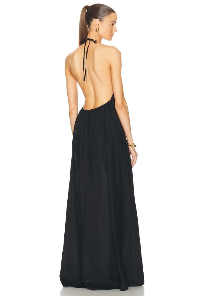 NILI LOTAN Lelia Halterneck Dress in Black Cover