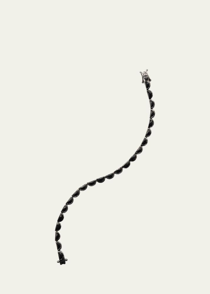 NAKARD Small Scallop Tennis Bracelet in Black Spinel Cover