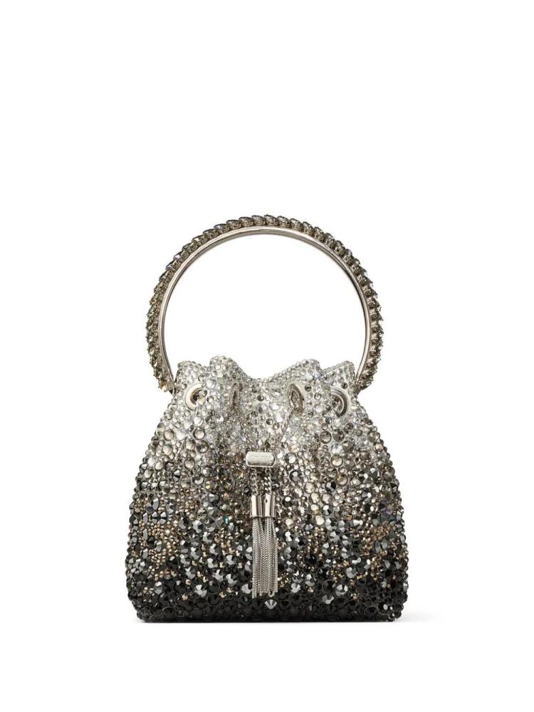 Jimmy Choo Bon Bon crystal-embellished shoulder bag - Black Cover