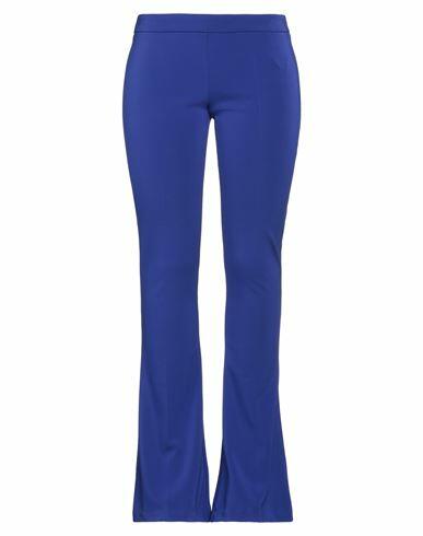 Circus Hotel Woman Pants Blue Viscose, Polyester, Elastane Cover