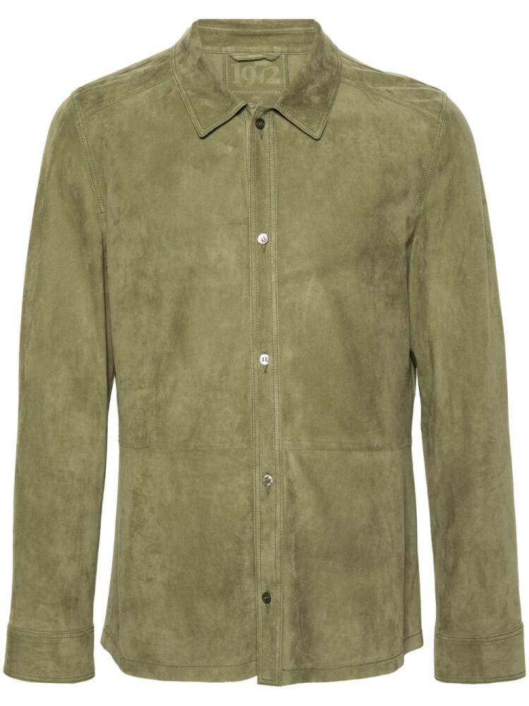 Desa 1972 spread-collar suede shirt - Green Cover