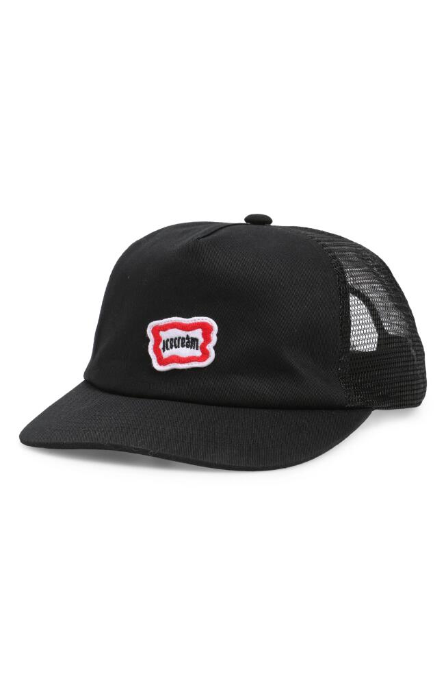 ICECREAM Staple Trucker Hat in Black Cover