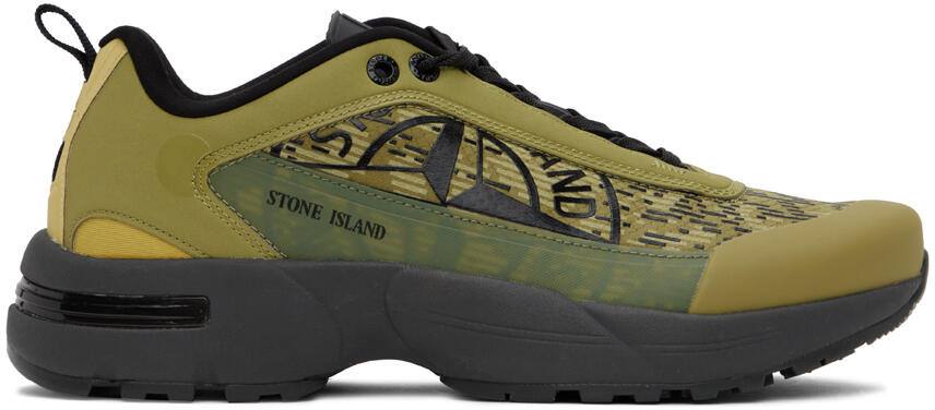 Stone Island Green Rubberized Sneakers Cover