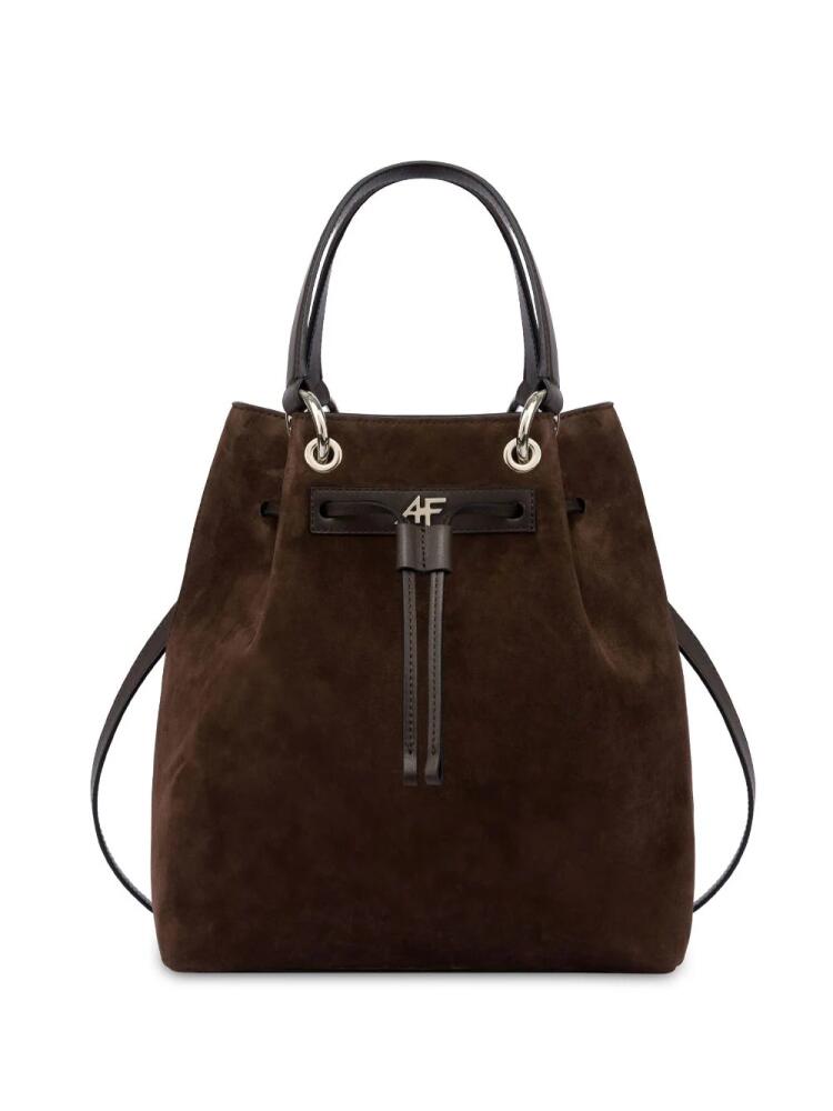 Alberta Ferretti suede midi bucket bag - Brown Cover