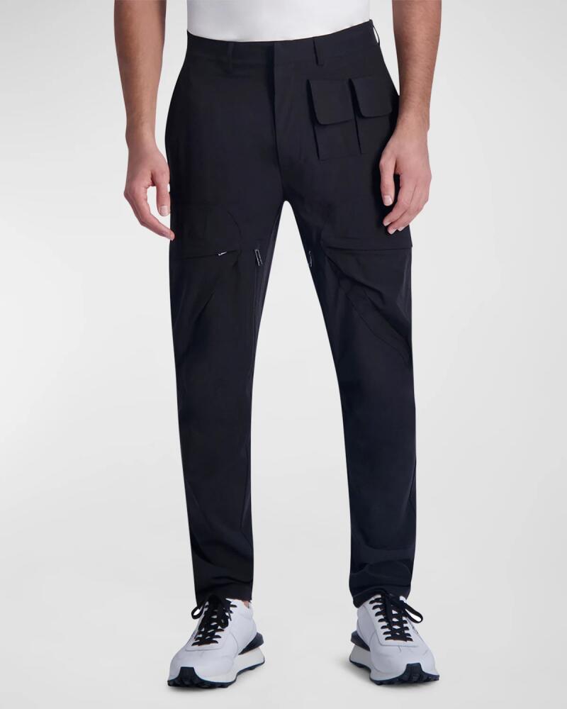 Karl Lagerfeld Paris Men's Stretch Nylon Cargo Pants Cover