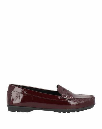 Geox Woman Loafers Deep purple Soft Leather Cover