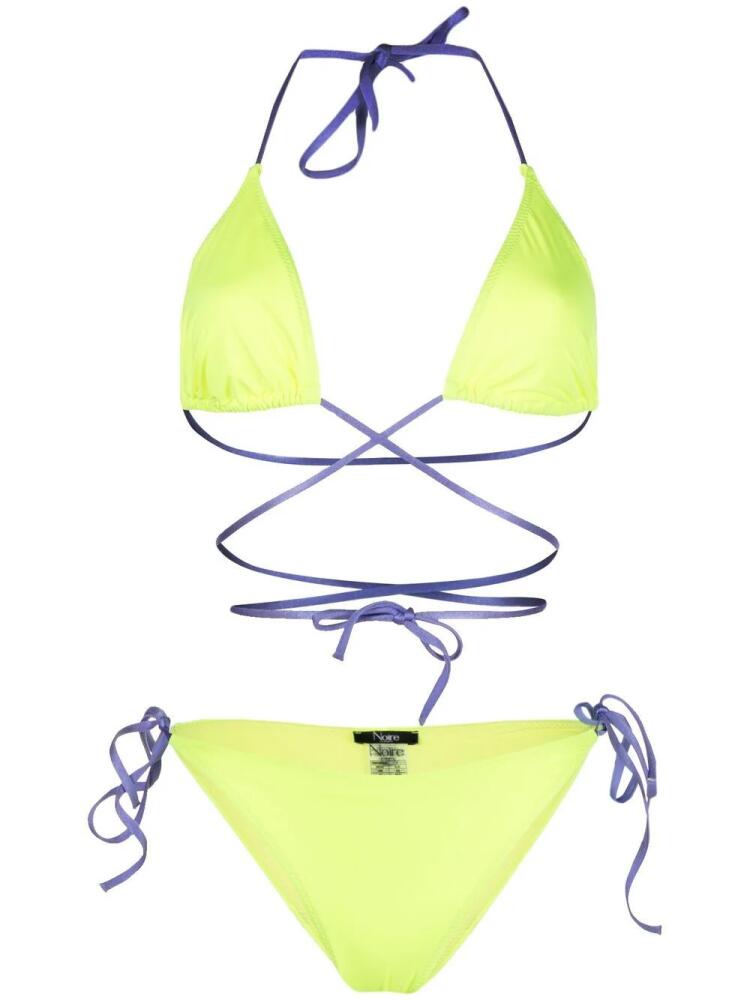 Noire Swimwear Tanning wraparound bikini - Yellow Cover