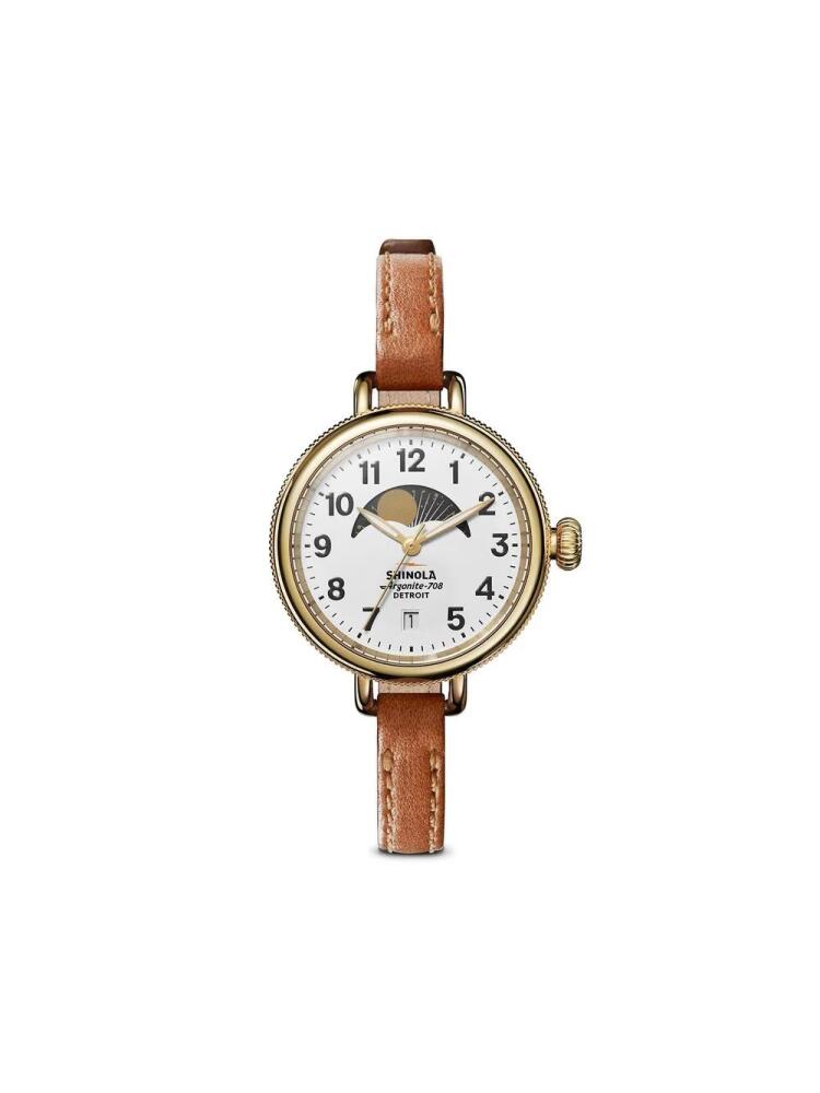 Shinola The Birdy Moon Phase 34mm - White Cover