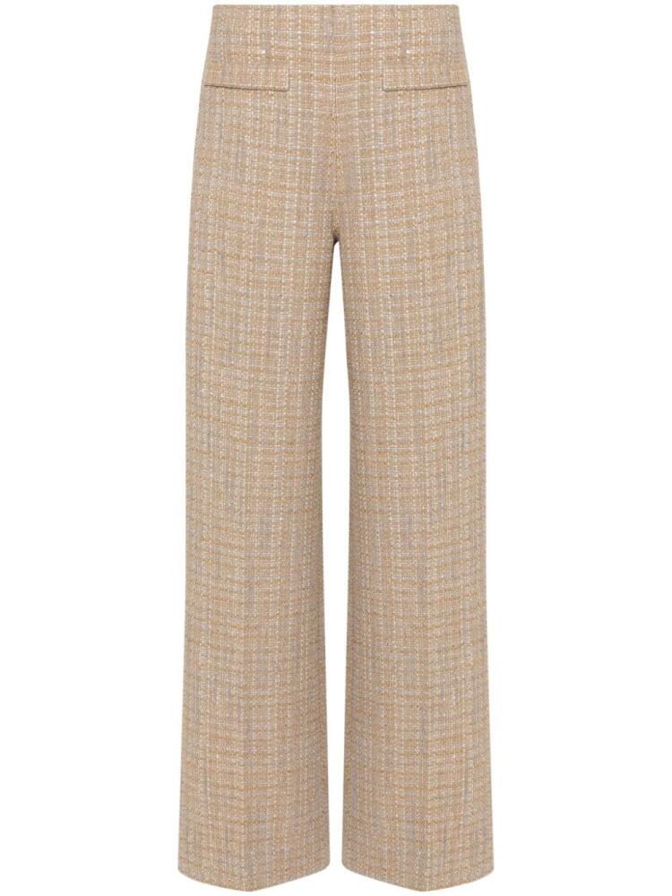 SANDRO wide-leg tweed trousers - Neutrals Cover