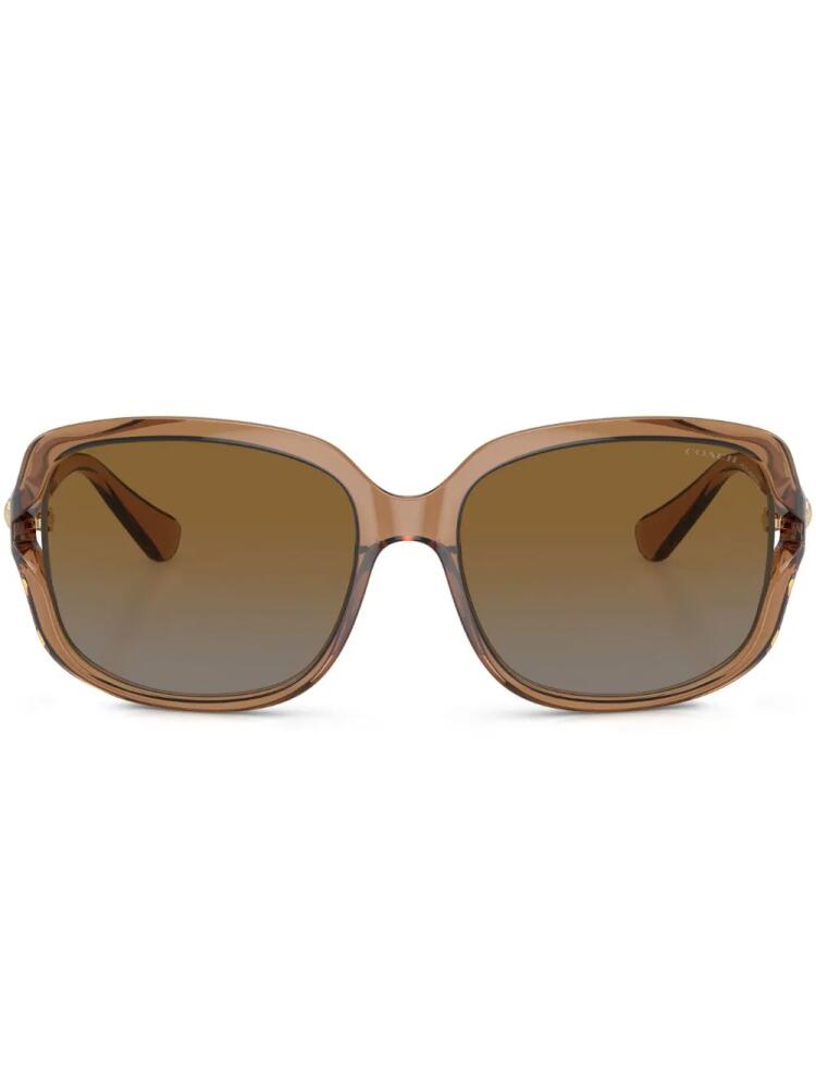 Coach stud-embellished sunglasses - Brown Cover