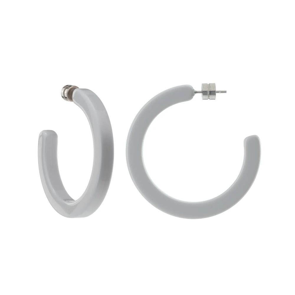 MACHETE Midi Hoops in Light Grey Cover