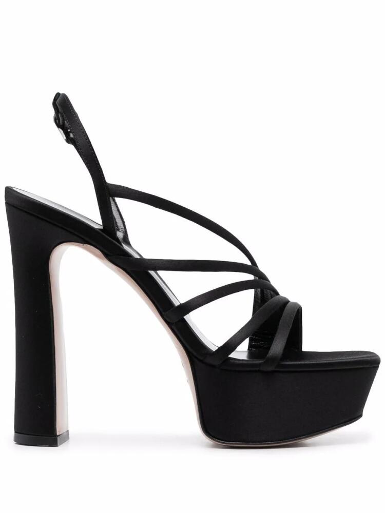 Le Silla asymmetric platform sandals - Black Cover