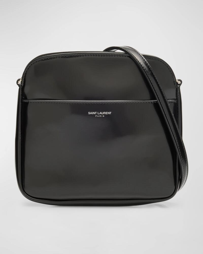 Saint Laurent Men's Mini Crossbody Bag in Brushed Leather Cover