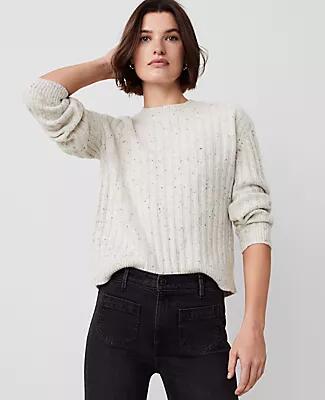 Ann Taylor Cashmere Donegal Ribbed Sweater Cover