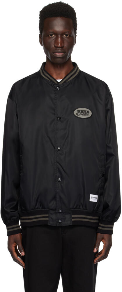 Neighborhood Black Baseball Bomber Jacket Cover