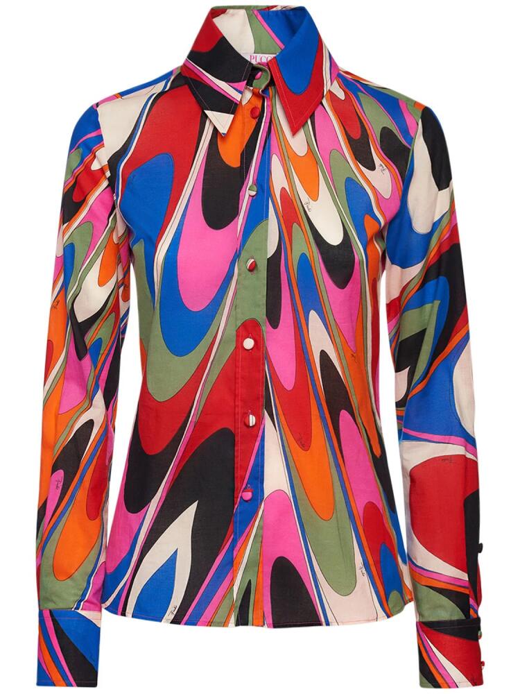 PUCCI Printed Cotton Long Sleeve Shirt Cover