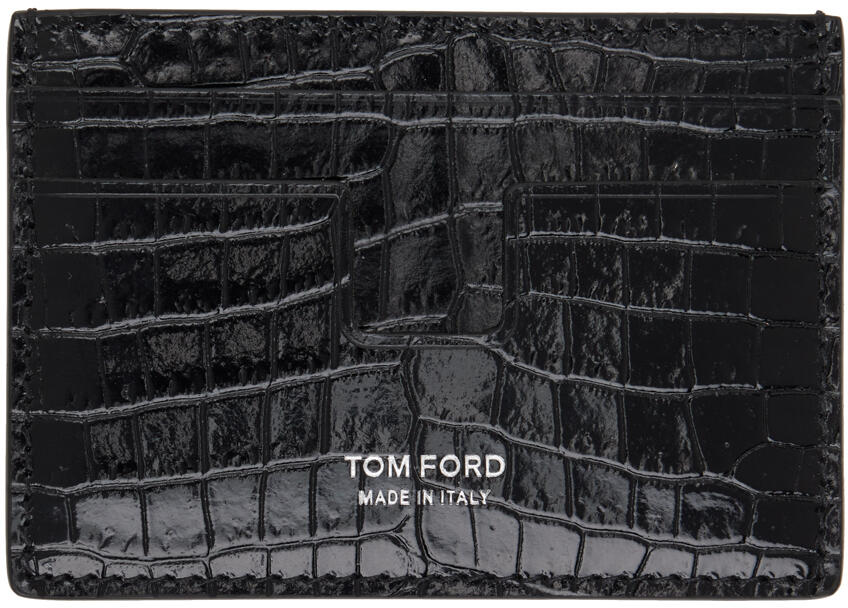 TOM FORD Black Money Clip Card Holder Cover