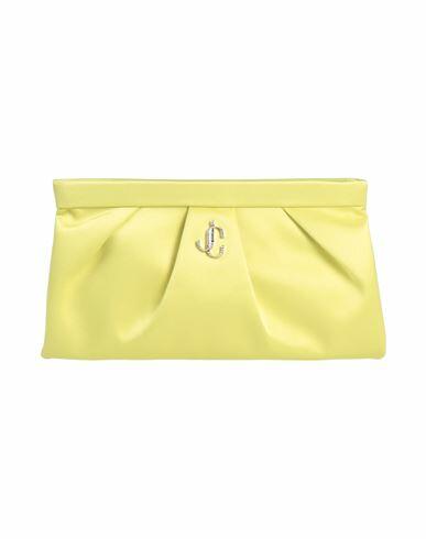 Jimmy Choo Woman Handbag Acid green Textile fibers Cover