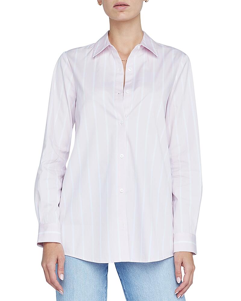 L'Agence Layla Striped Button Front Shirt Cover