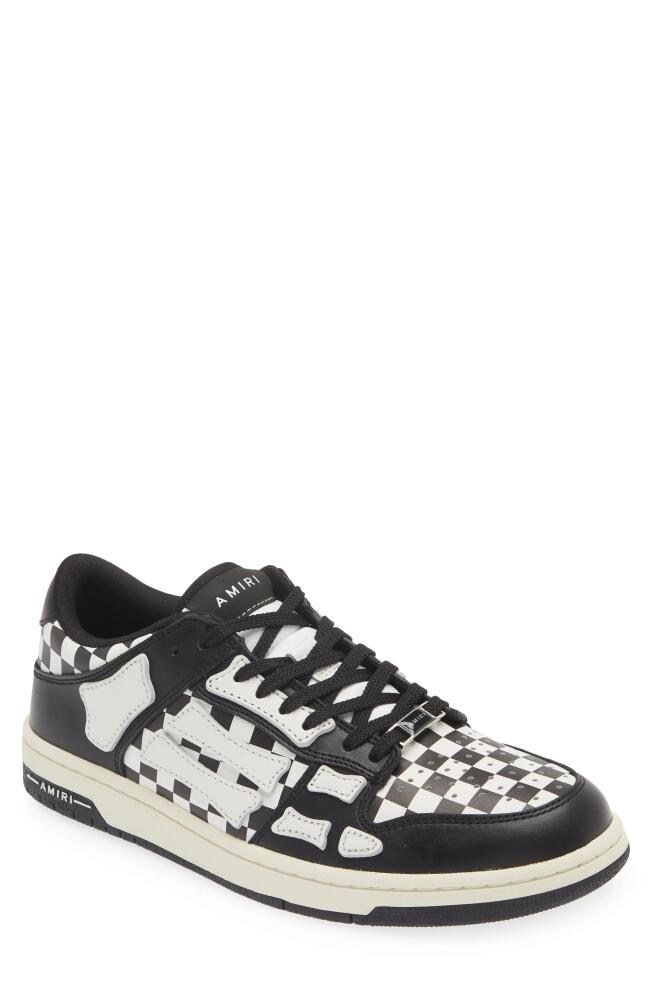 AMIRI Skel Checker Sneaker in Black White Cover