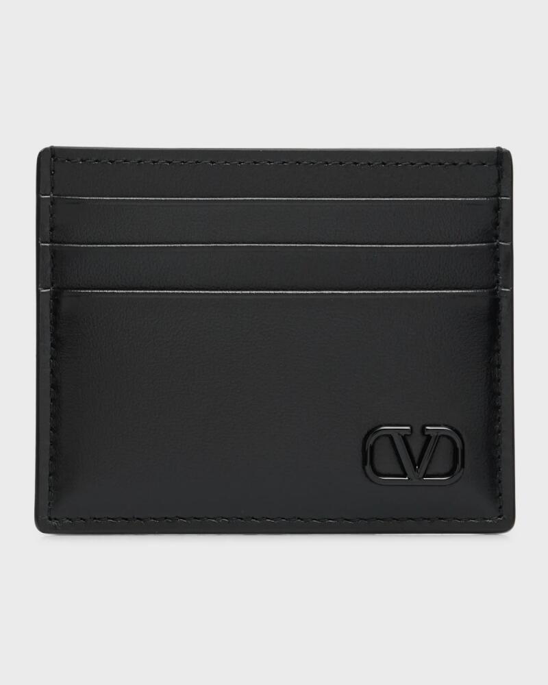 Valentino Garavani Men's VLogo Leather Card Holder Cover