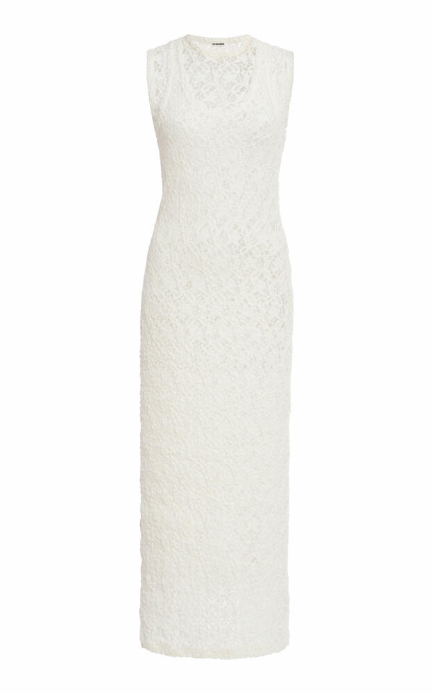 Jil Sander - Layered Cotton-Blend Tank Maxi Dress - Off-White Cover