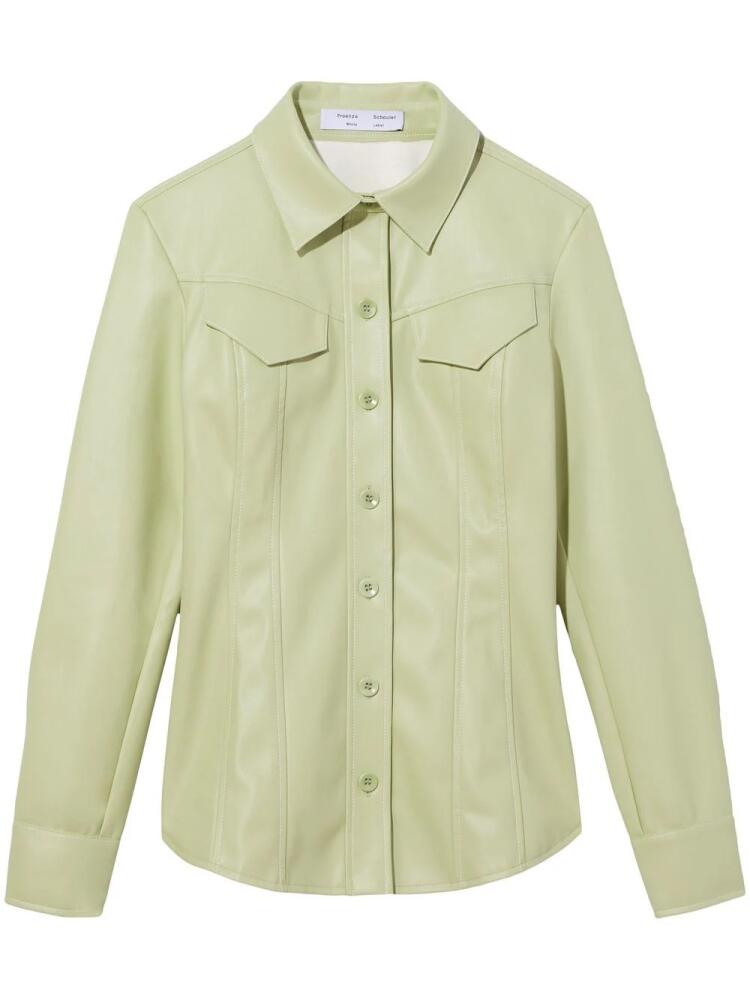 Proenza Schouler White Label long-sleeved tapered shirt - Green Cover