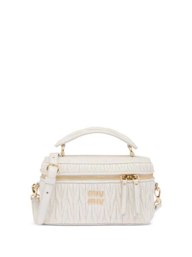 Miu Miu matelassé leather shoulder bag - White Cover