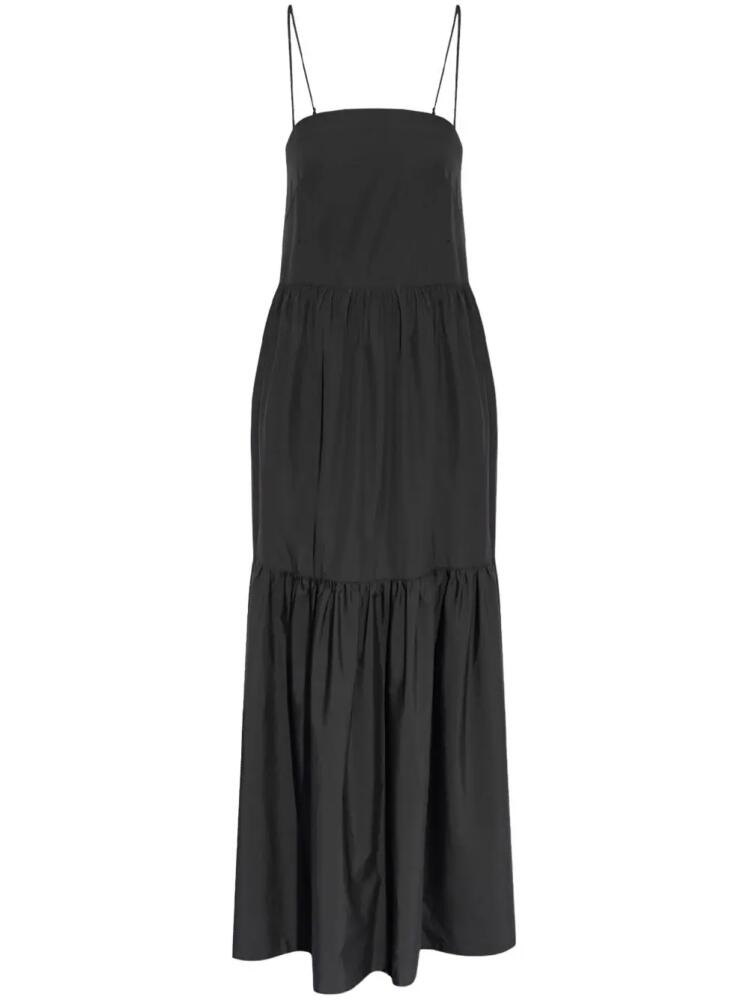 rag & bone Saige poplin-texture cotton dress - Black Cover