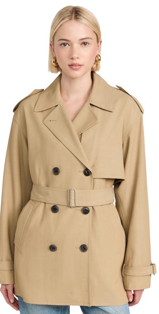 rag & bone Beverly Cropped Trench Tan Cover