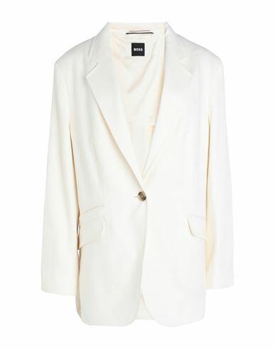 Boss Woman Blazer Ivory Linen, Viscose, Elastane Cover