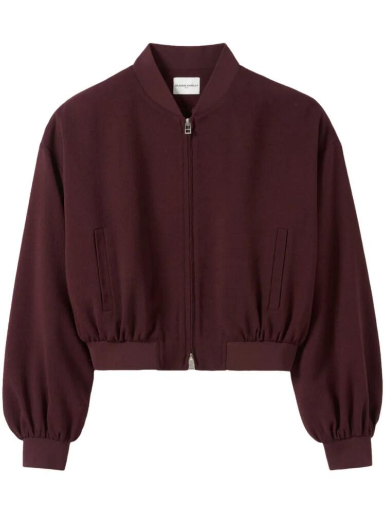 Claudie Pierlot cropped bomber jacket - Brown Cover